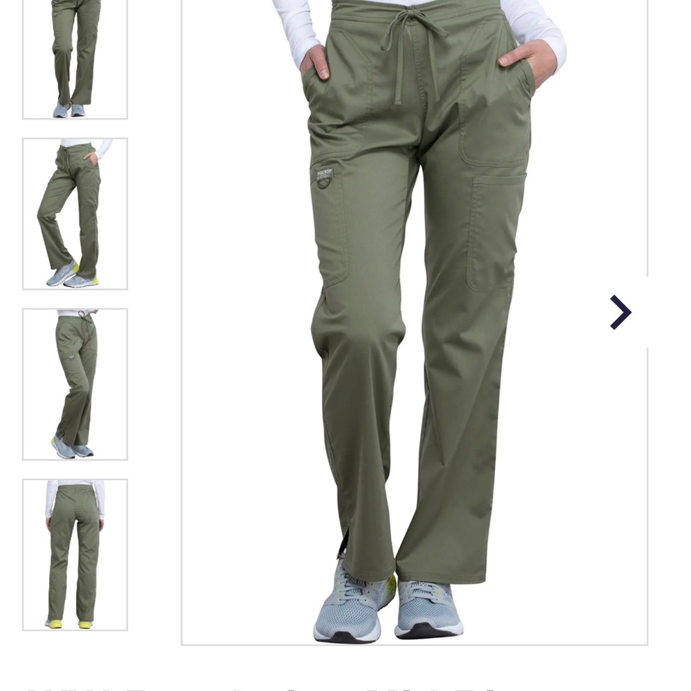Olive green scrub pants